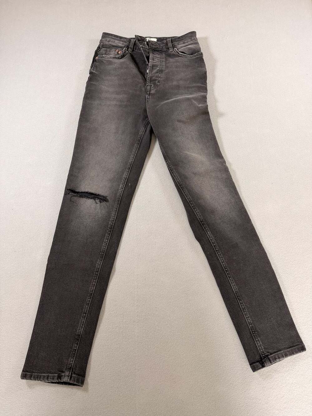 We The Free by Free People Distressed Button Fly Skinny Jeans